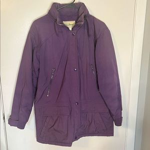 Vintage L.L. Bean Purple Winter Jacket with Retractable Hood